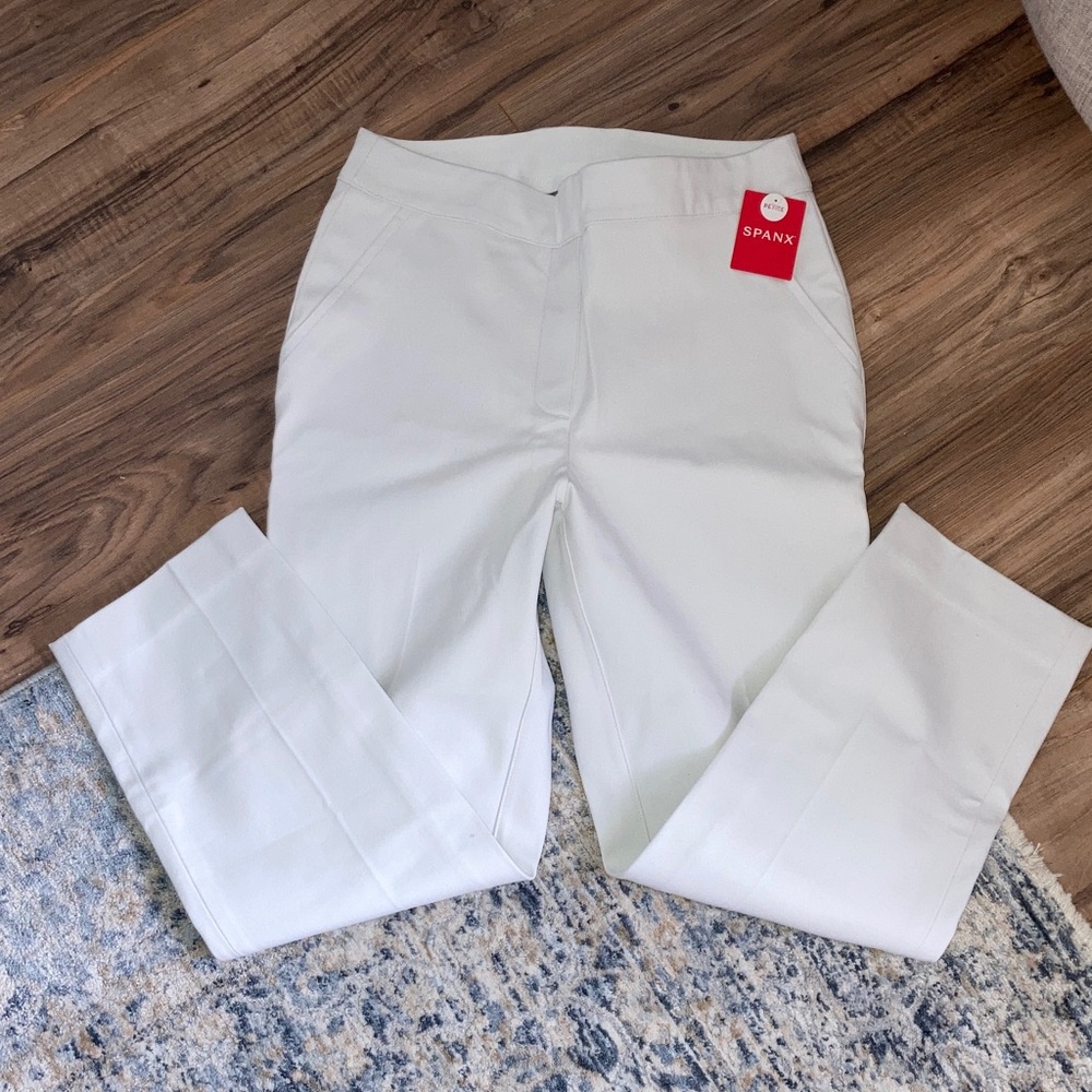 #76. 🆕 NWT - SPANX -Women White Stretch Ponte Dress Pants